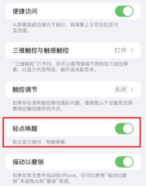 路南苹果授权维修站分享iPhone轻点无法唤醒怎么办 